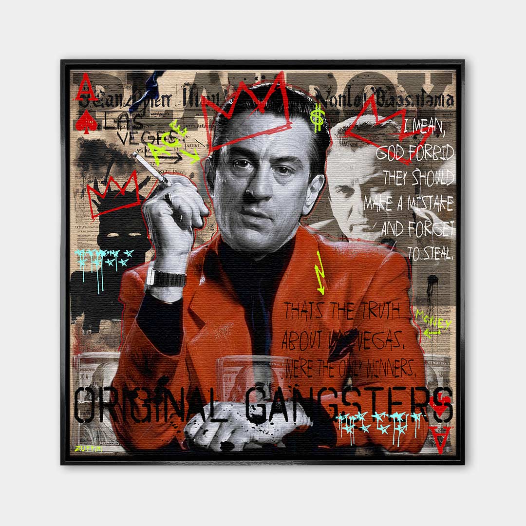 Obraz na płótnie Ace Casino. Nowoczesny wydruk galeryjny pop-art z motywem sukcesu, gangstera i luksusu. Wyjątkowa sztuka nowoczesna do biura.