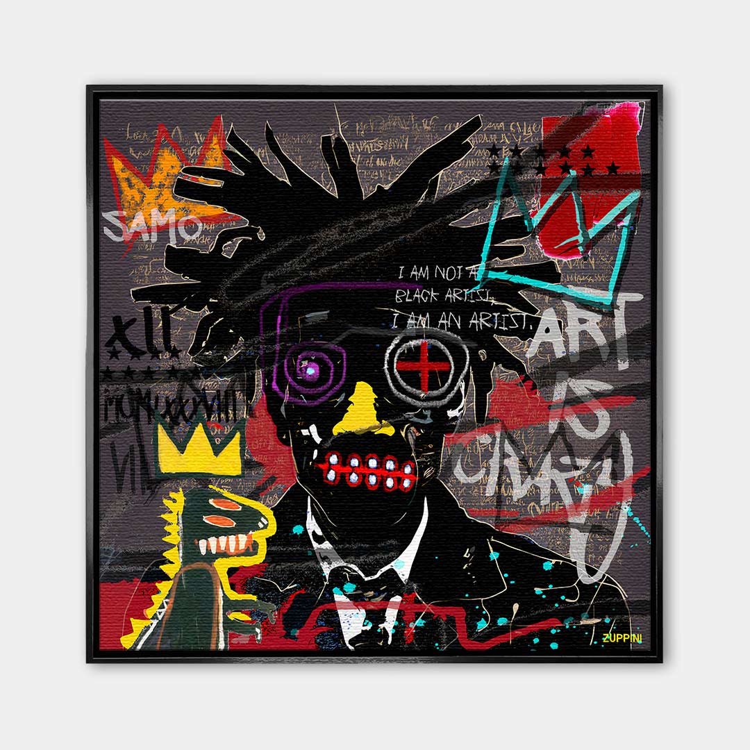Obraz na płótnie Basquiat Legend 2, sztuka nowoczesna w stylu neoekspresjonizmu, wydruk galeryjny Huephant, limitowana edycja.
