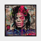 Nowoczesny obraz na płótnie Michael Jackson Pop. Wydruk galeryjny w stylu street art z różowym graffiti, idealna sztuka nowoczesna do salonu i biura.