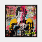 Nowoczesny obraz na płótnie Rocky Balboa. Motywacyjny wydruk galeryjny w stylu street art i pop art, idealna sztuka do biura, salonu lub domowej siłowni.