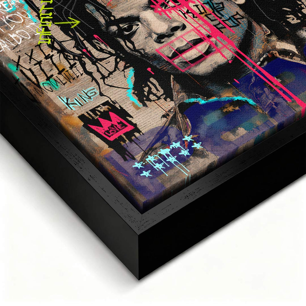 Nowoczesny obraz na płótnie Michael Jackson Pop. Wydruk galeryjny w stylu street art z różowym graffiti, idealna sztuka nowoczesna do salonu i biura.