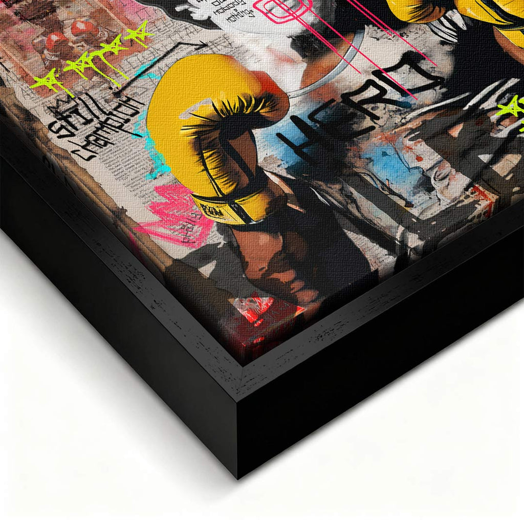 Nowoczesny obraz na płótnie Rocky Balboa. Motywacyjny wydruk galeryjny w stylu street art i pop art, idealna sztuka do biura, salonu lub domowej siłowni.