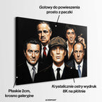 Obraz na płótnie Gnagsters 5 Legendy Gangsterskiego Kina marki Huephant. Wydruk galeryjny przedstawiający portrety pięciu filmowych gangsterów.