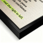 Motywacyjny obraz na płótnie Perspective Shift – cytat o lenistwie, strachu i pewności siebie z ukrytym przesłaniem, symbol kreatywnego myślenia i rozwoju.