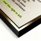 Motywacyjny obraz na płótnie Perspective Shift – cytat o lenistwie, strachu i pewności siebie z ukrytym przesłaniem, symbol kreatywnego myślenia i rozwoju.