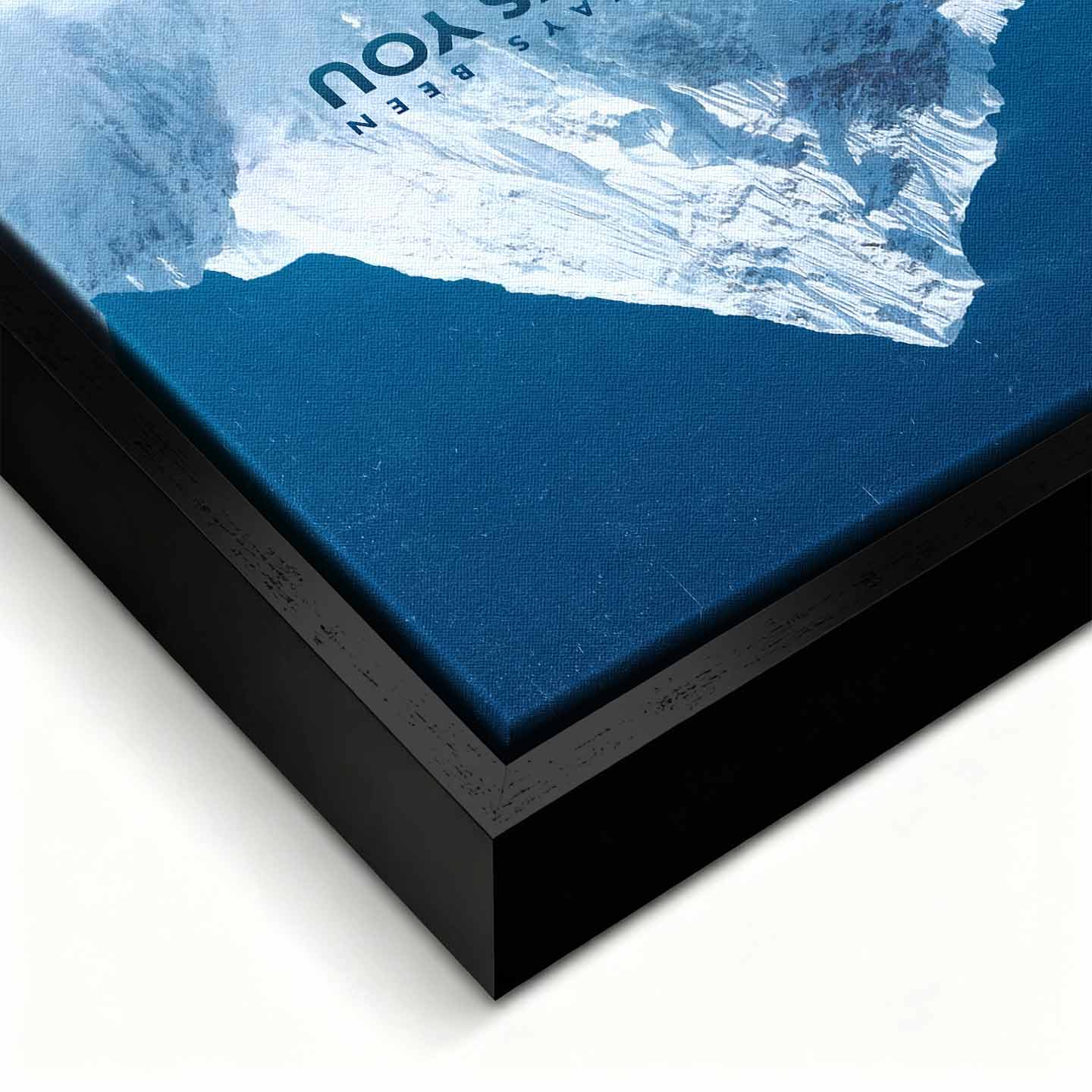 Motywacyjny obraz na płótnie z górą You vs You Mountain – człowiek wspinający się na górę, symbol walki z samym sobą i samodyscypliny.