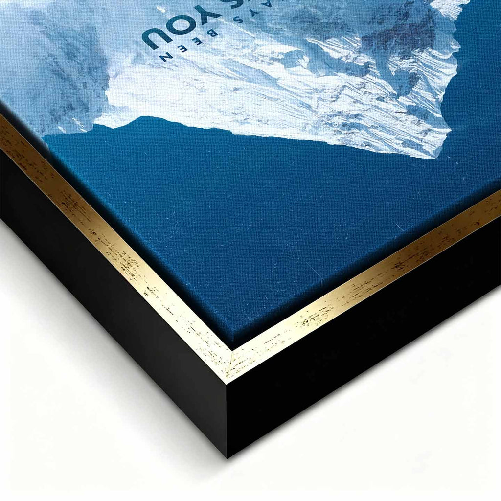 Motywacyjny obraz na płótnie z górą You vs You Mountain – człowiek wspinający się na górę, symbol walki z samym sobą i samodyscypliny.