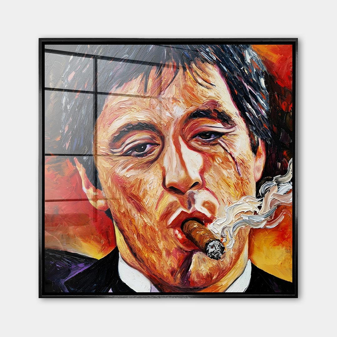 Obraz Art Face – Szkło akrylowe – Czarna rama – Huephant
