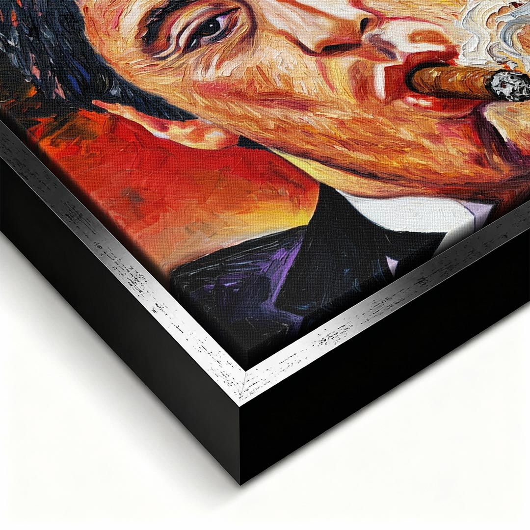 Obraz Art Face – srebrna rama – ujęcie pod kątem – Huephant