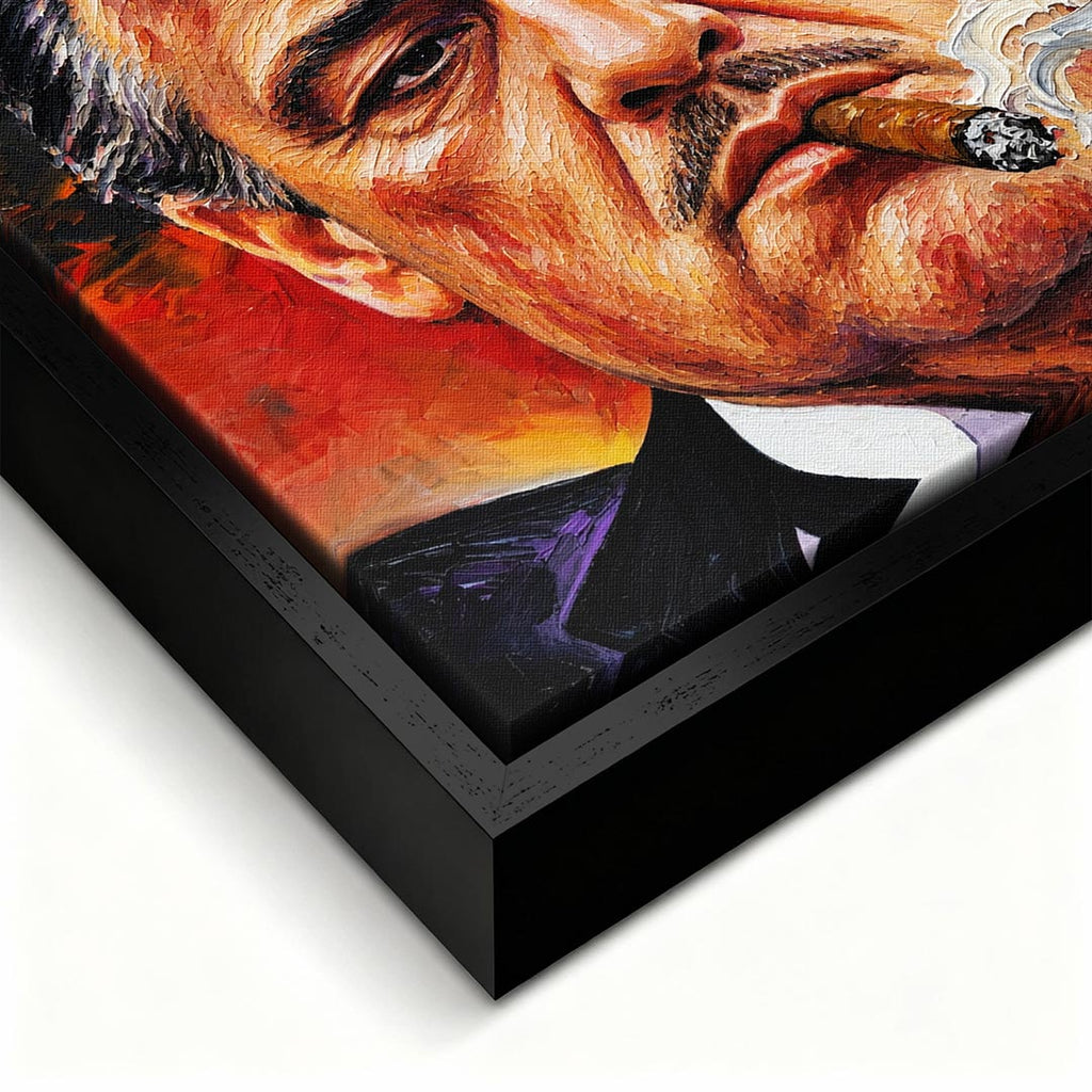 Obraz Art Father – czarna rama – ujęcie pod kątem – Huephant
