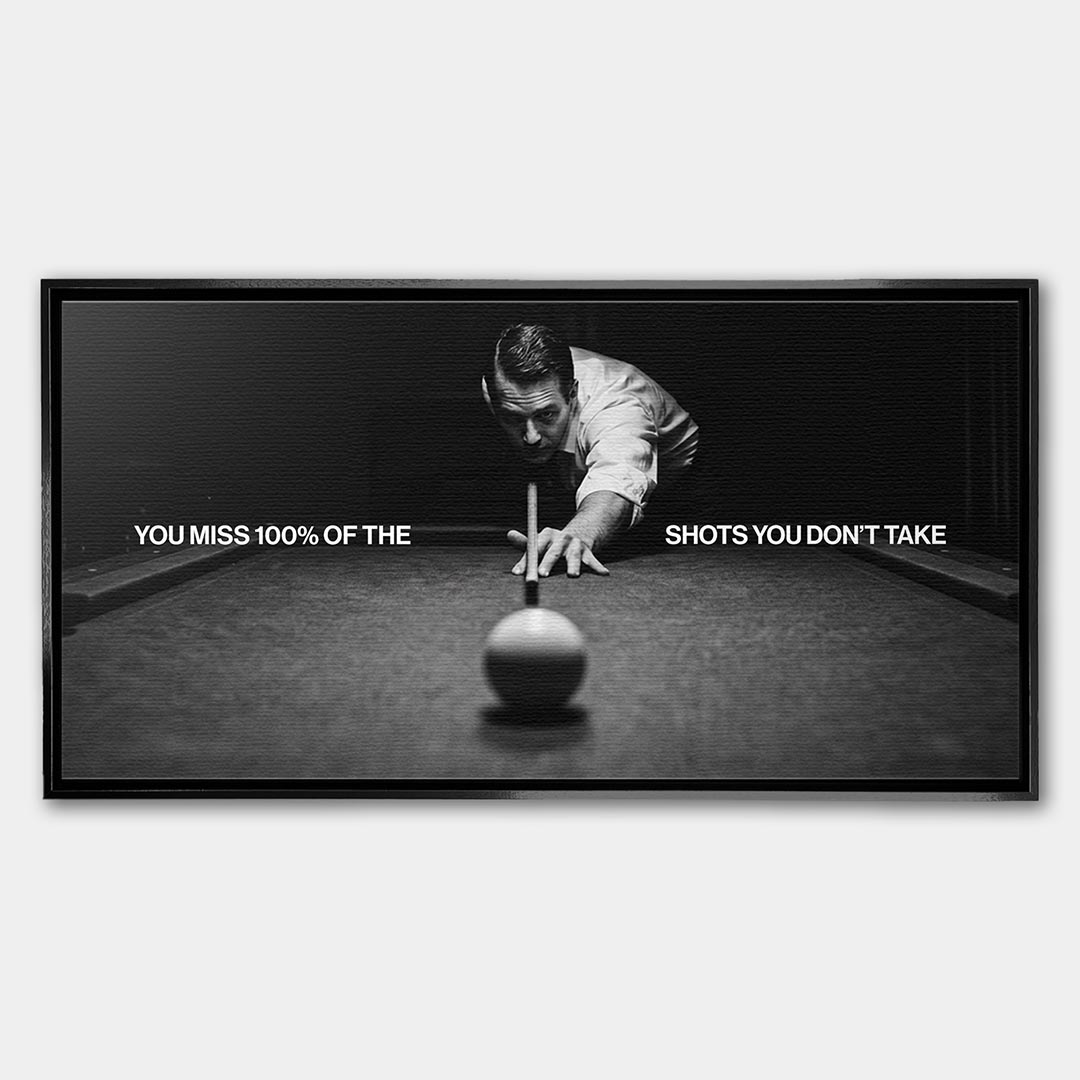 Obraz Billiards Quote – Płótno – Czarna rama – Huephant