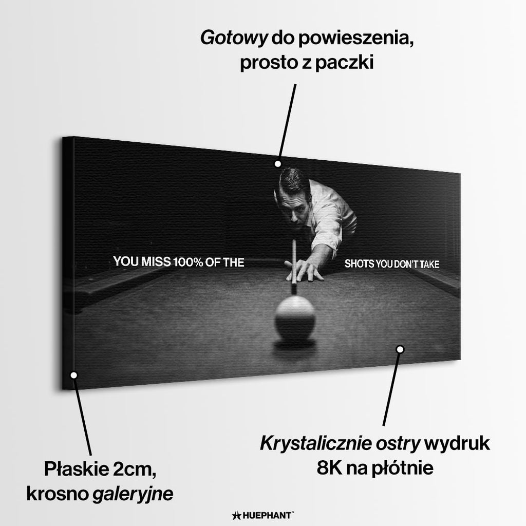 Obraz Billiards Quote – informacje o wykonaniu – Huephant