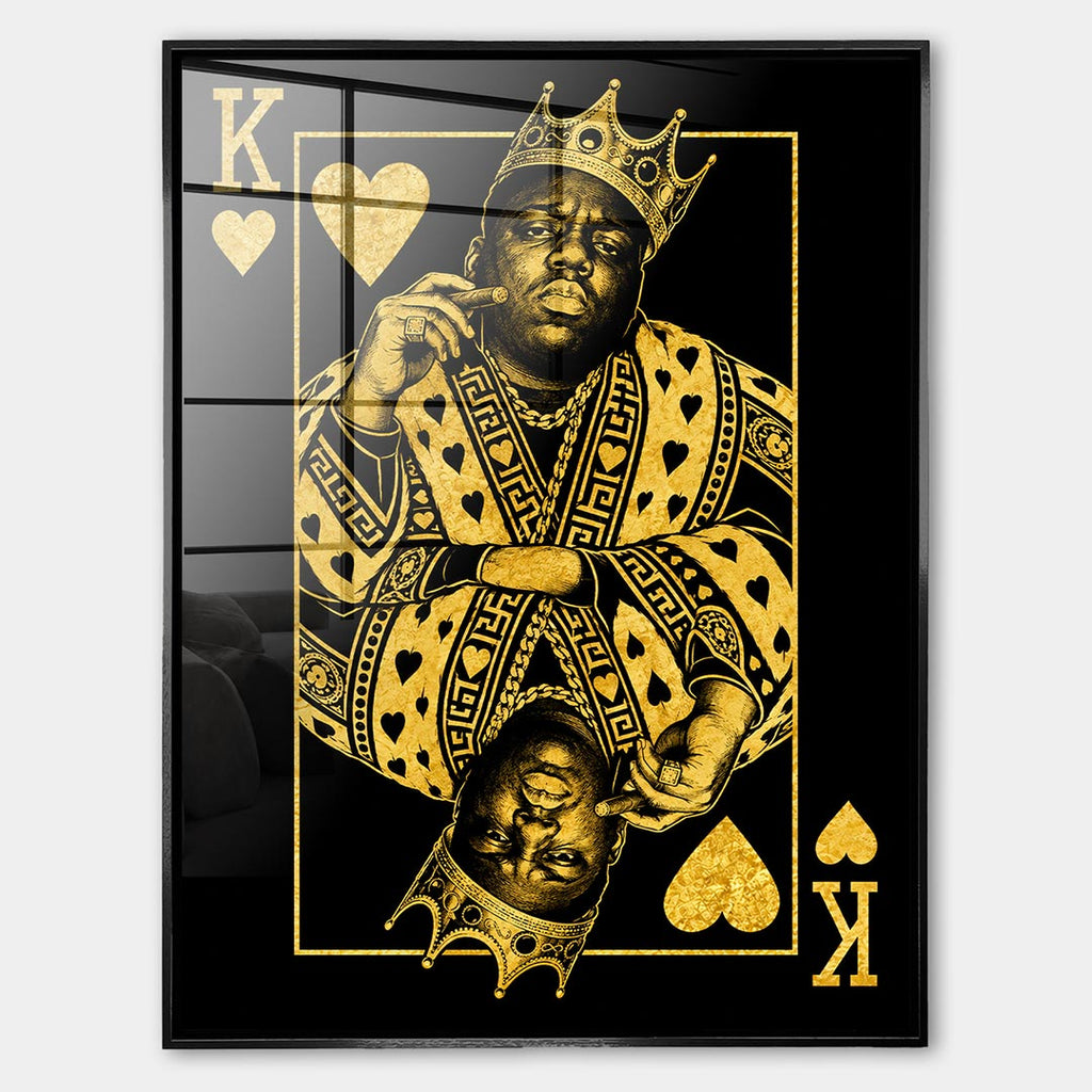 Obraz Brooklyn King – Szkło akrylowe – Czarna rama – Huephant