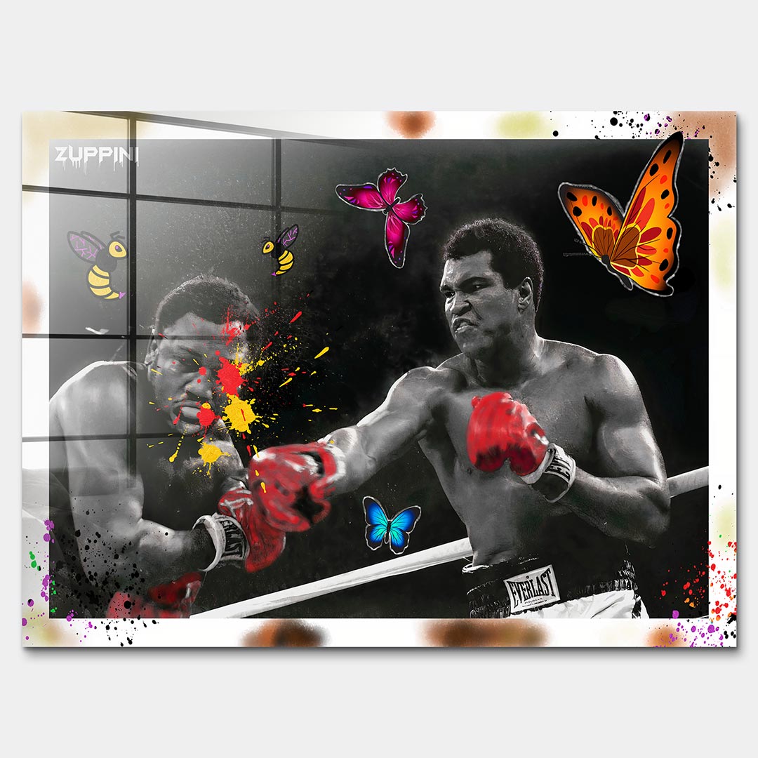 Butterfly Punch – Szkło akrylowe – Bez ramy – Huephant