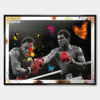 Butterfly Punch – Płótno – Czarna rama – Huephant