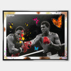 Butterfly Punch – Płótno – Srebrna rama – Huephant