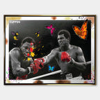Butterfly Punch – Płótno – Złota rama – Huephant