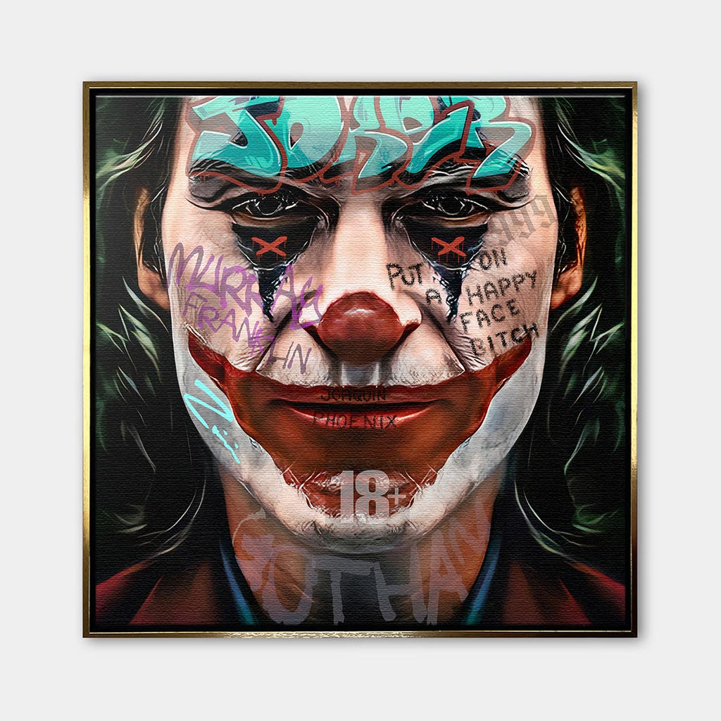 Chaos Smile – Płótno – Złota rama – Huephant