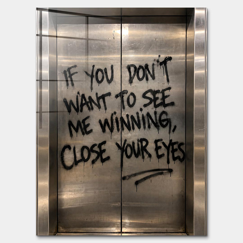 Obraz Close Your Eyes – Szkło akrylowe – Bez ramy – Huephant