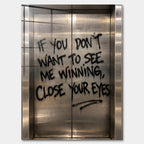 Obraz Close Your Eyes – Szkło akrylowe – Bez ramy – Huephant