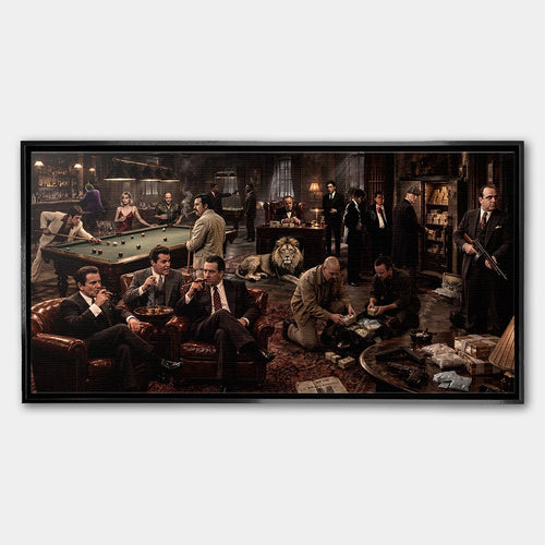 Obraz Crime Club – Płótno – Czarna rama – Huephant