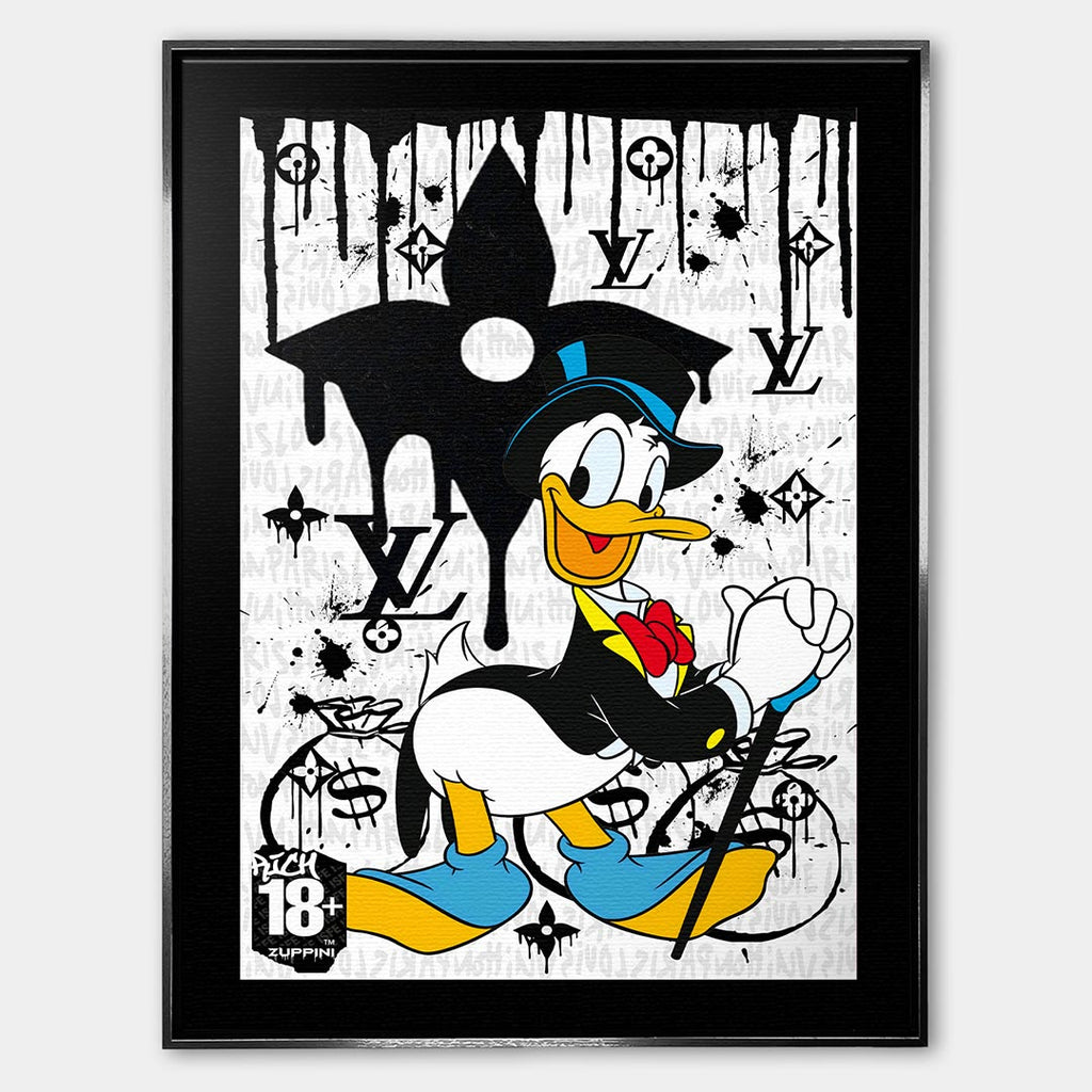 Dapper Duck – Płótno – Srebrna rama – Huephant