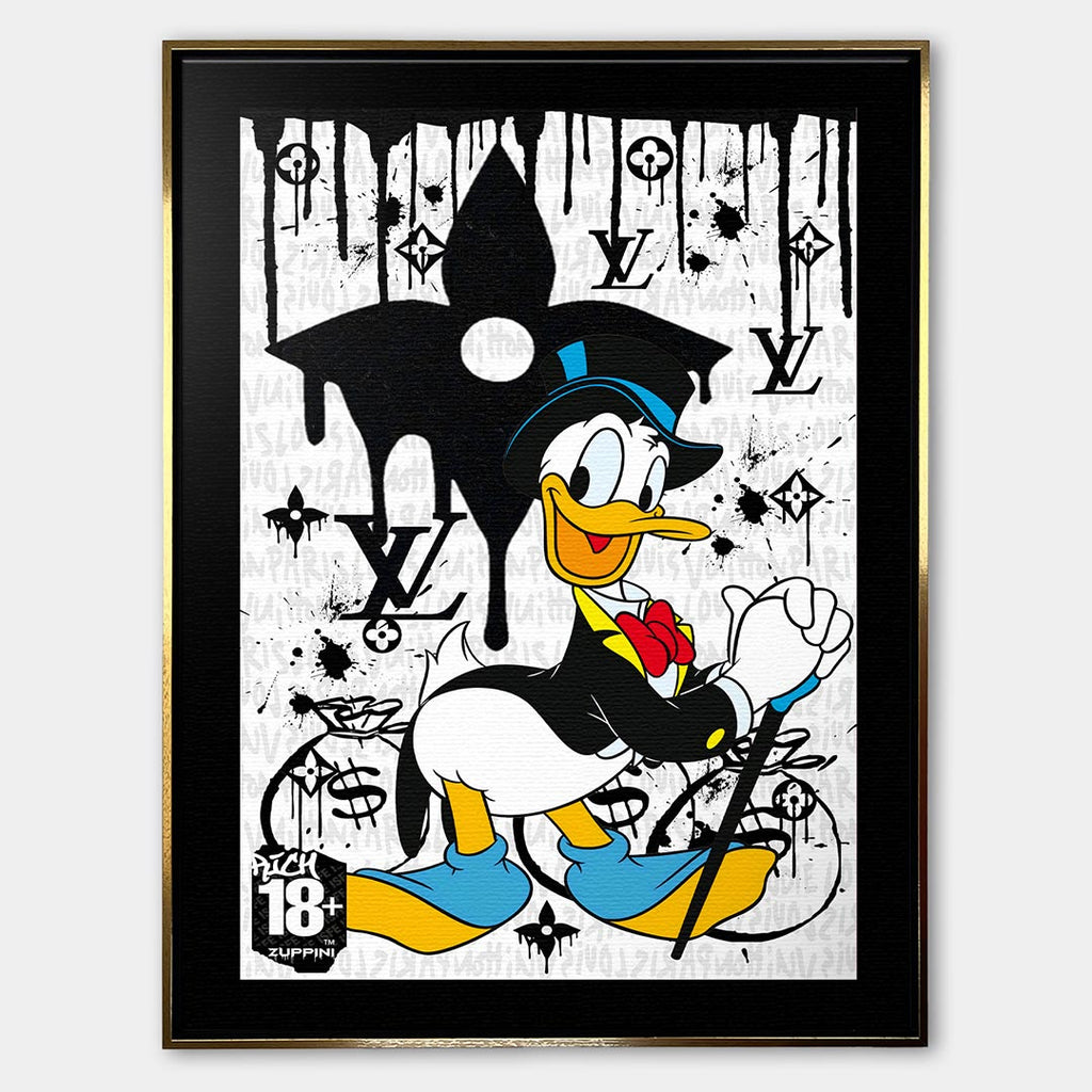 Dapper Duck – Płótno – Złota rama – Huephant