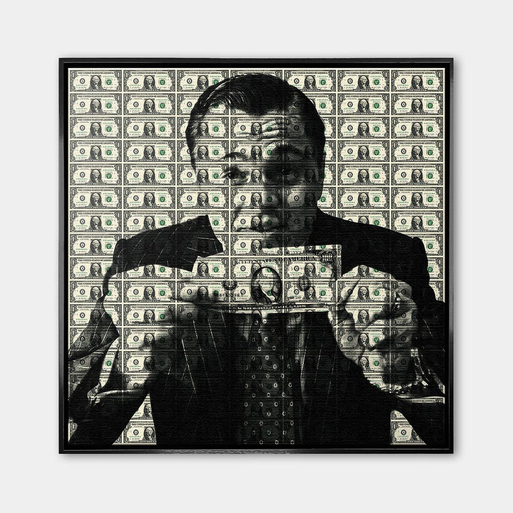 Obraz Dollar Grip – Płótno – Czarna rama – Huephant