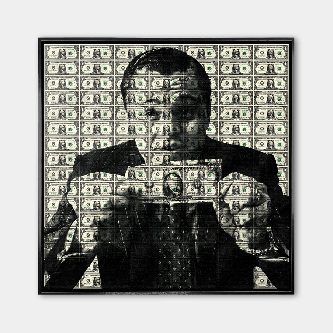 Obraz Dollar Grip – Płótno – Czarna rama – Huephant