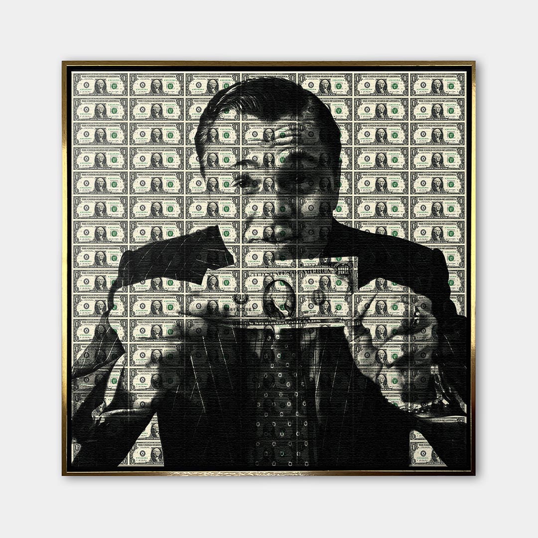 Obraz Dollar Grip – Płótno – Złota rama – Huephant