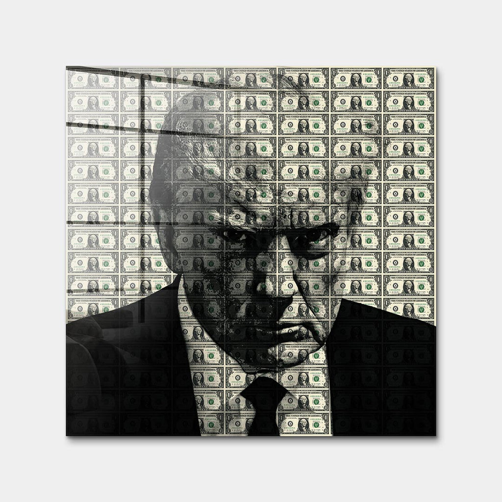 Obraz Dollar President – Szkło akrylowe – Bez ramy – Huephant