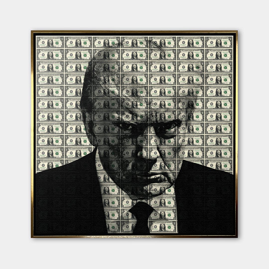 Obraz Dollar President – Płótno – Złota rama – Huephant