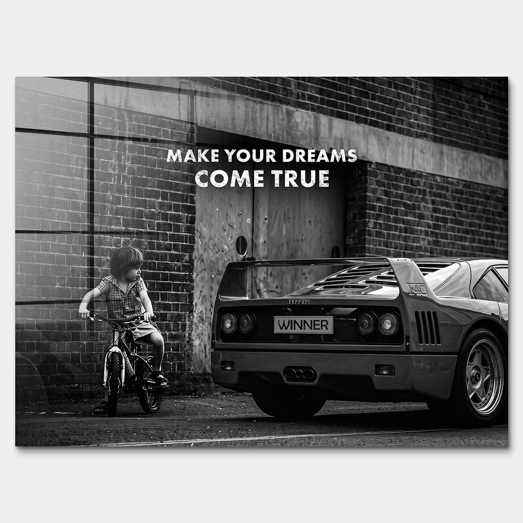 Obraz Dreams Come True Kid – Szkło akrylowe – Bez ramy – Huephant