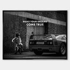 Obraz Dreams Come True Kid – Płótno – Czarna rama – Huephant