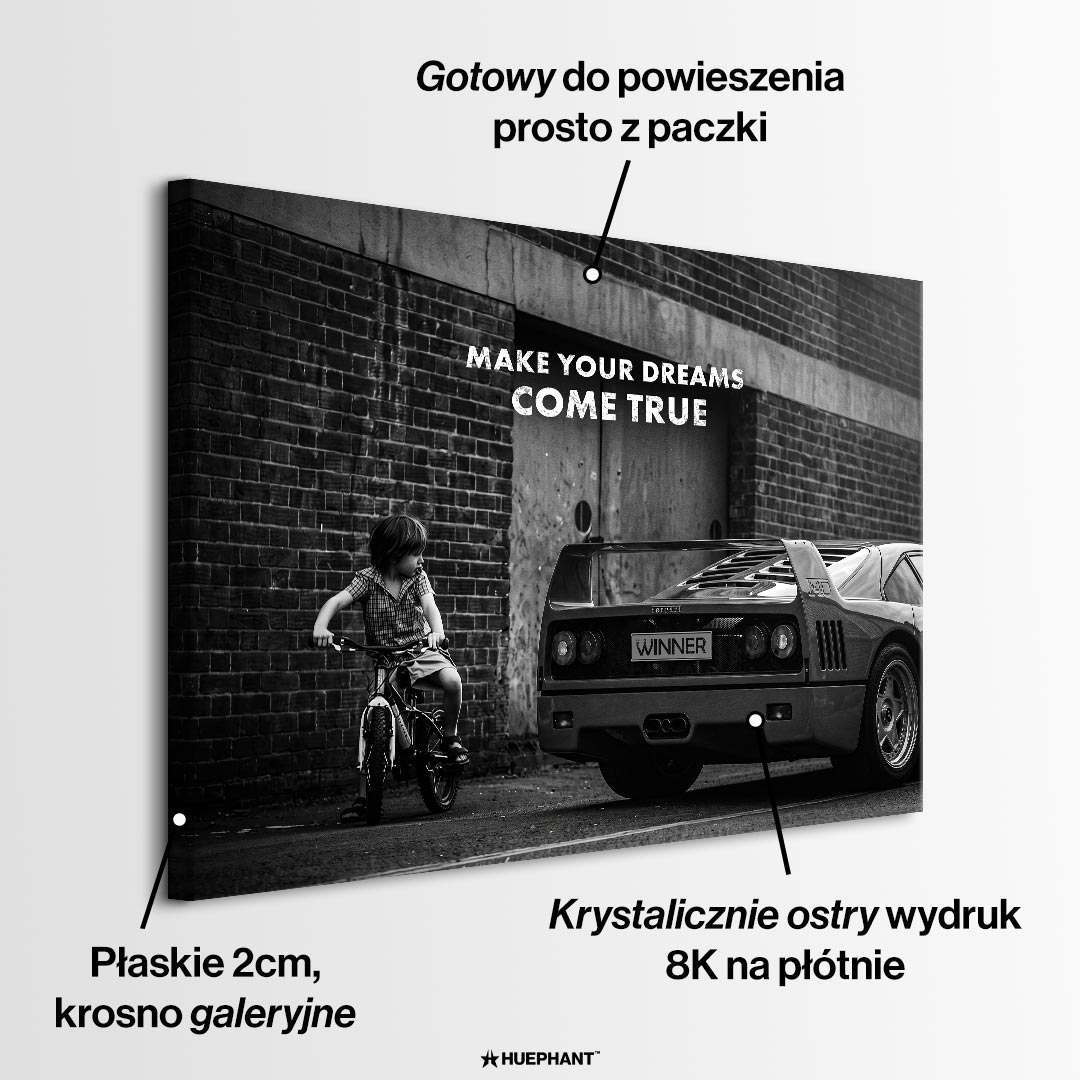 Obraz Dreams Come True Kid – informacje o wykonaniu – Huephant