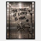 Obraz Entry Price – Płótno – Czarna rama – Huephant