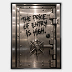 Obraz Entry Price – Płótno – Srebrna rama – Huephant