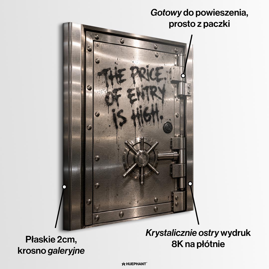 Obraz Entry Price – informacje o wykonaniu – Huephant