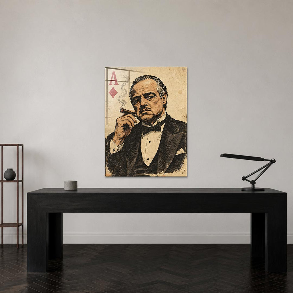 Obraz Father Card – szkło akrylowe – aranżacja we wnętrzu – Huephant