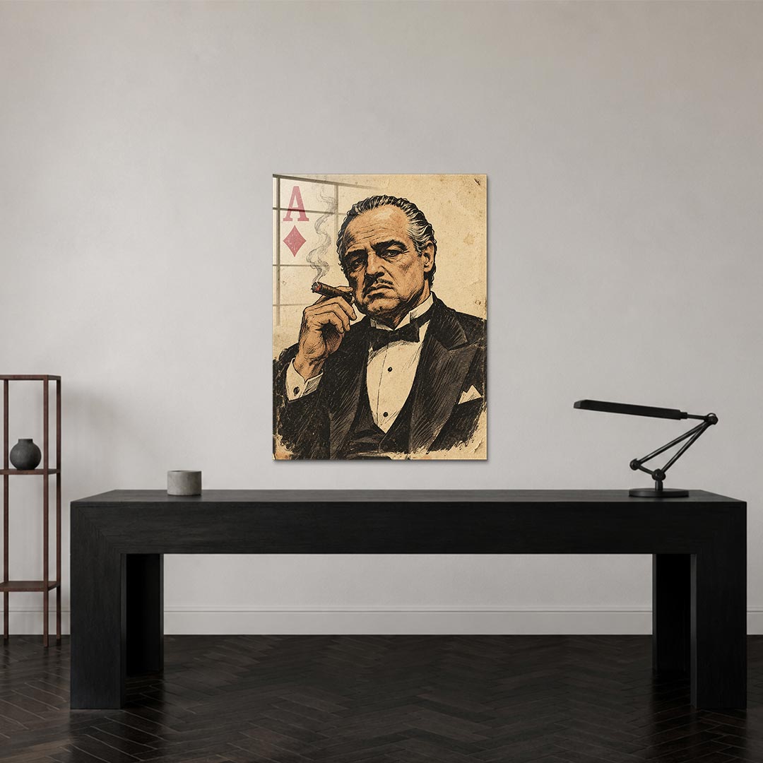 Obraz Father Card – szkło akrylowe – aranżacja we wnętrzu – Huephant