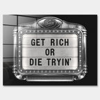Obraz Get Rich Jukebox – Szkło akrylowe – Bez ramy – Huephant