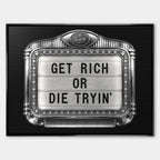 Obraz Get Rich Jukebox – Płótno – Czarna rama – Huephant
