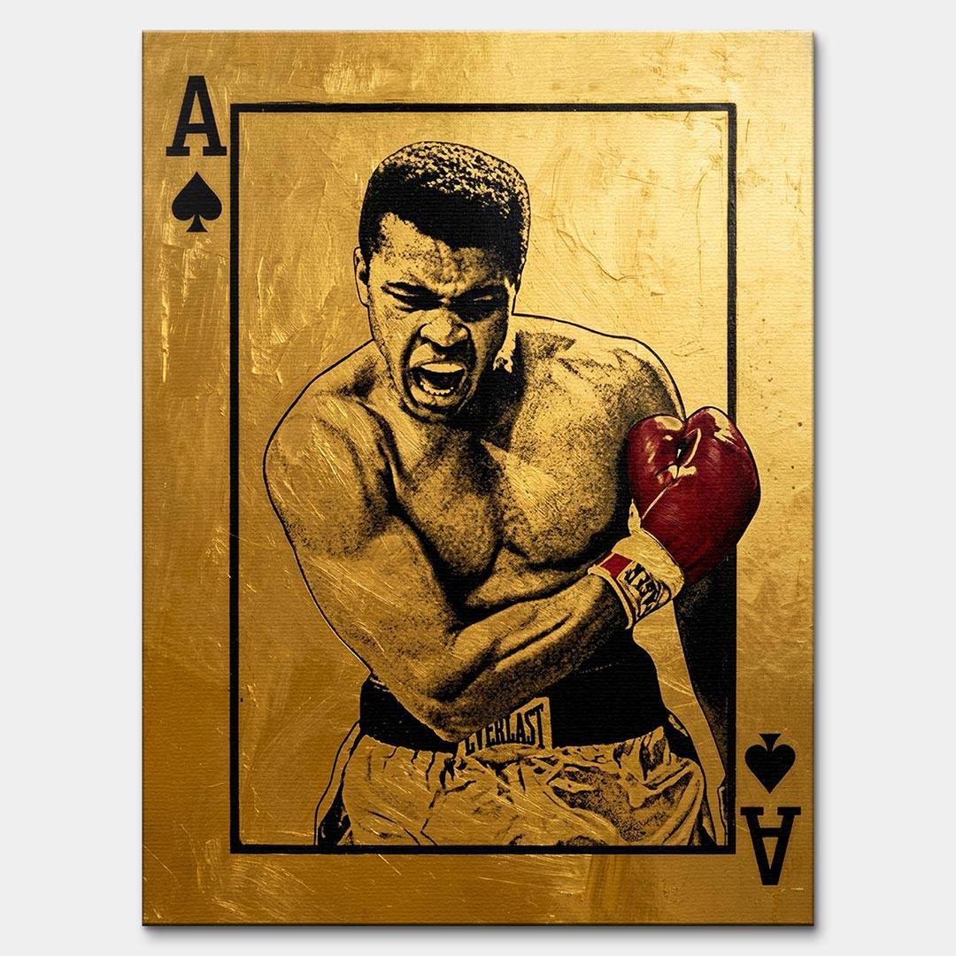 Obraz Gold Boxer – Płótno – Bez ramy – Huephant