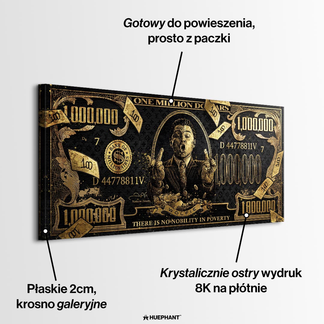 Obraz Golden Wolf – informacje o wykonaniu – Huephant