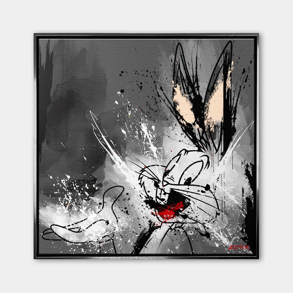 Grey Rabbit – Płótno – Srebrna rama – Huephant