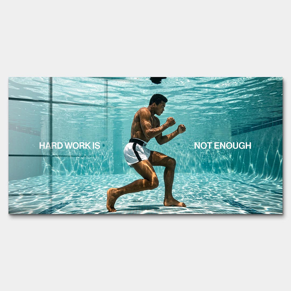 Obraz Hard Work Is Not Enough – Szkło akrylowe – Bez ramy – Huephant