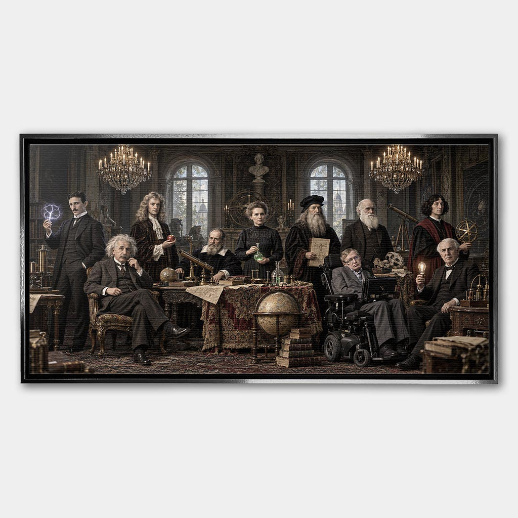 Obraz Icons of Science – Płótno – Srebrna rama – Huephant