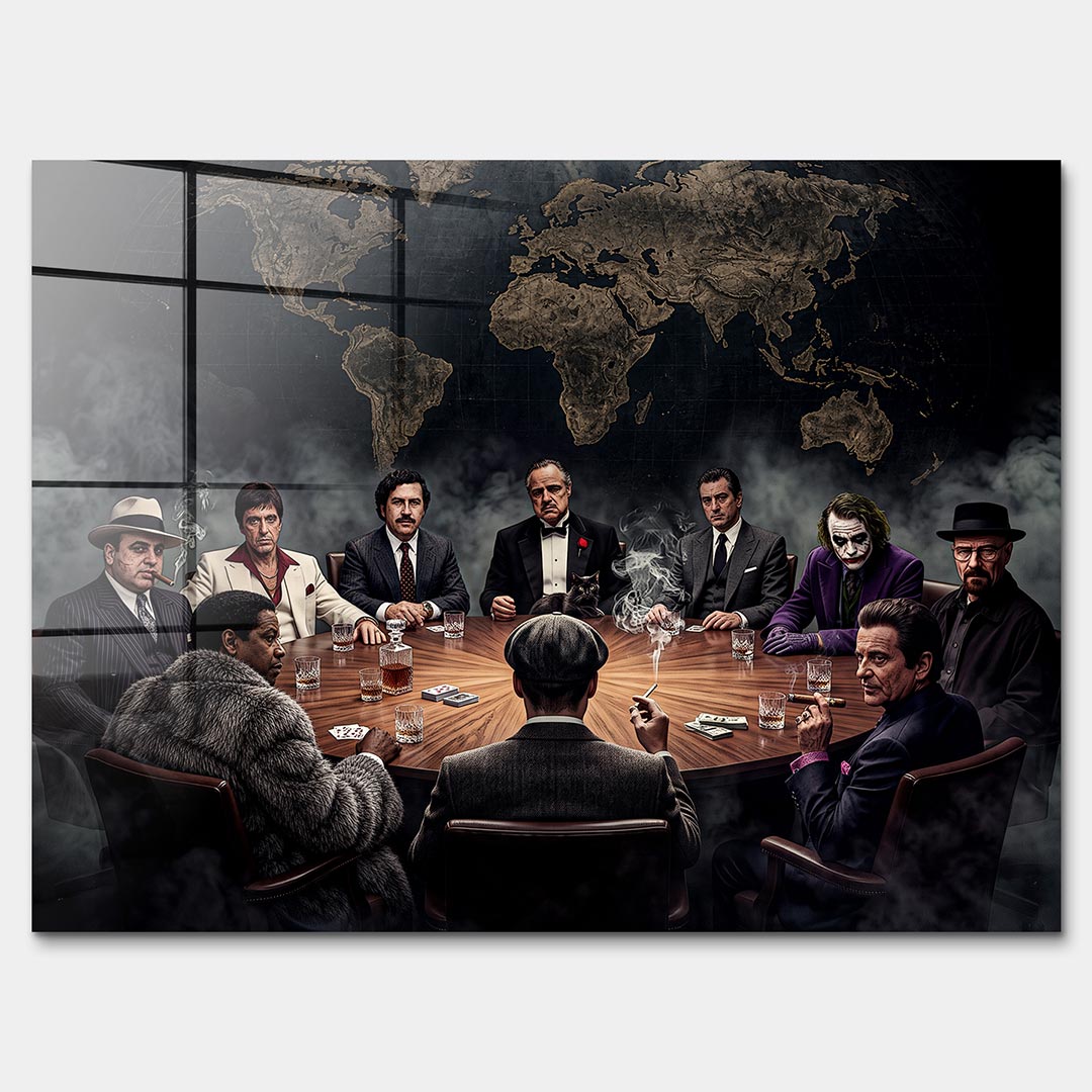 Obraz International Gangsters – Szkło akrylowe – Bez ramy – Huephant