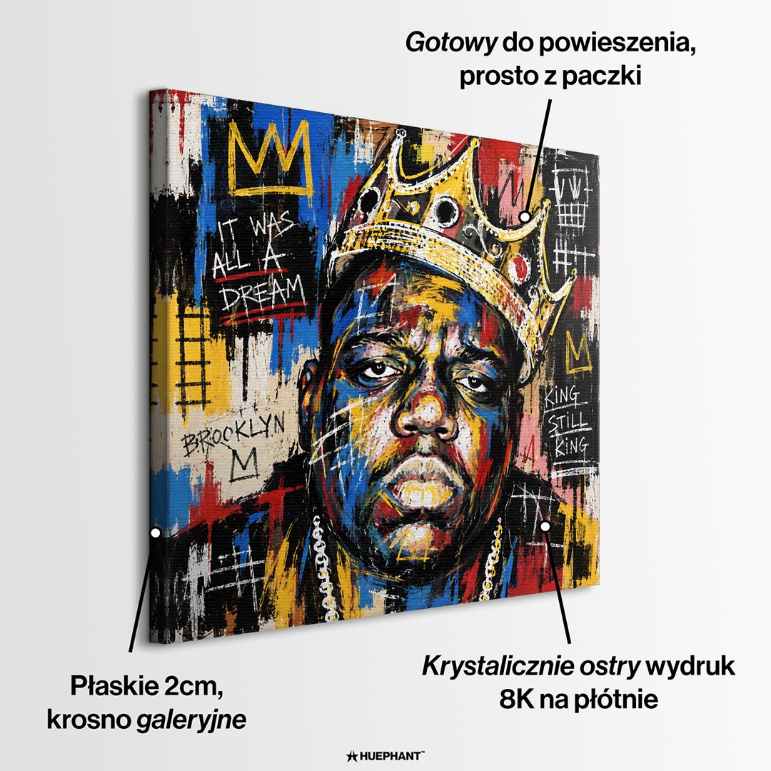 Obraz It Was All A Dream – informacje o wykonaniu – Huephant