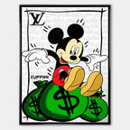 Jackpot Mouse – Płótno – Czarna rama – Huephant